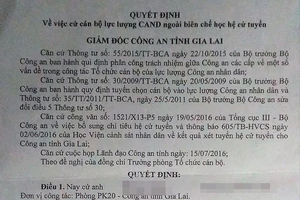 Nữ công an bị tố nhận tiền tỉ chạy vào trường công an