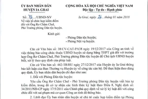 Dùng bằng giả, phó phòng dân tộc bị đề nghị cách chức