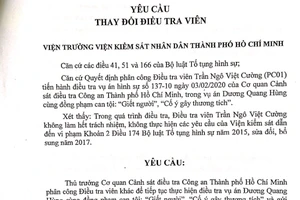 Điều tra viên không làm hết trách nhiệm, bị VKS yêu cầu thay thế