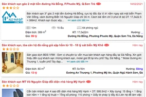 Thua lỗ, khách sạn tại Đà Nẵng rao bán hàng loạt