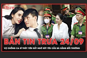 Bản tin trưa 24-9: Vợ chồng ca sĩ Thủy Tiên rút yêu cầu bà Phương Hằng bồi thường