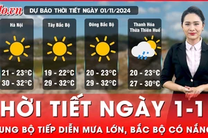 Dự báo thời tiết 1-11: Trung Bộ tiếp diễn mưa lớn, Bắc Bộ và Nam Bộ trời nắng 