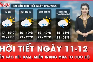 Dự báo thời tiết ngày 11-12: Miền Bắc chuyển rét đậm, miền Trung có nơi mưa to cục bộ