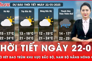 Dự báo thời tiết ngày 22-01: Gió rét bao trùm khu vực Bắc Bộ, Nam Bộ nắng nóng oi ả