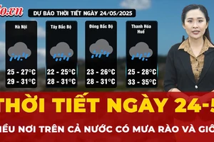 Dự báo thời tiết ngày 24-5: Miền Bắc mưa như trút nước, cảnh báo nguy cơ sạt lở đất và lũ quét