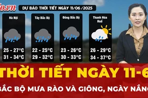 Dự báo thời tiết ngày 11-6: Hà Nội ngày nắng, có mưa rào và giông vài nơi