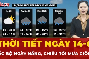 Dự báo thời tiết ngày 14-6: Miền Bắc nắng nóng kéo dài, chiều tối xuất hiện mưa giông