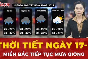 Dự báo thời tiết ngày 17-6: Miền Bắc mưa rào, giông rải rác vào chiều tối và đêm