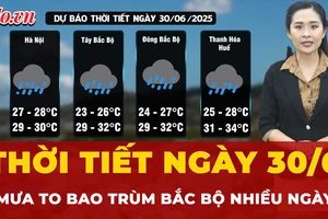 Dự báo thời tiết ngày 30-6: Miền Bắc mưa to liên tục nhiều ngày