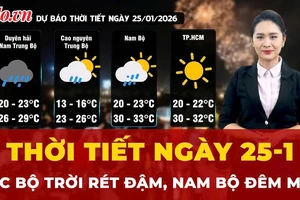 Dự báo thời tiết ngày 25-1: Bắc Bộ rét đậm, Nam Bộ ngày nắng