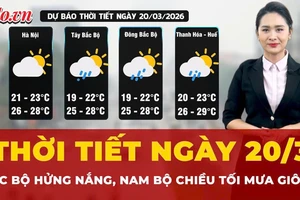 Dự báo thời tiết ngày 20-3: Bắc Bộ hửng nắng, Nam Bộ chiều tối mưa giông