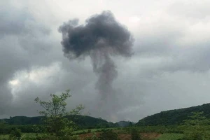 Máy bay quân sự Su-22 rơi ở Nghệ An 