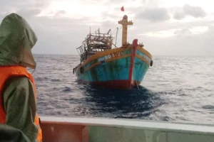 Vượt sóng to, cứu tàu cá của ngư dân Đà Nẵng gặp nạn