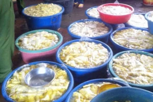 Phát hiện dùng hóa chất Trung Quốc để tẩy trắng măng tươi