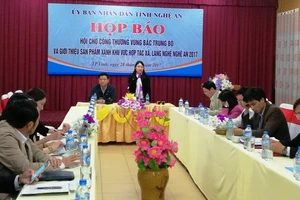 Họp báo tổ chức Hội chợ Công thương vùng Bắc Trung bộ