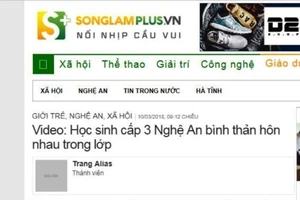 Kiểm tra trang mạng đăng clip 'Nữ sinh hôn nhau'