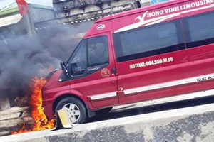 Tai nạn thương tâm 2 vợ chồng tử vong, xe bốc cháy