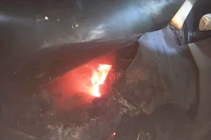 Cháy xe hơi dưới tầng hầm chung cư