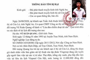 Công an tìm bị hại vụ đi xin việc phải bỏ phong bì 4,6 triệu 