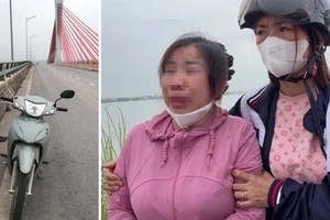 Đang tìm kiếm thanh niên bị bệnh để lại xe và dép trên cầu Cửa Hội