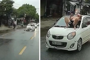 Vụ nằm trên nắp capo ô tô: Khởi tố cả bố vợ và con rể