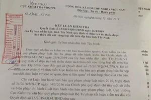 Văn bản của UBND tỉnh Tây Ninh bị 'tuýt còi'