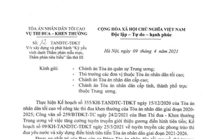 7 thẩm phán đạt danh hiệu thẩm phán mẫu mực năm 2020