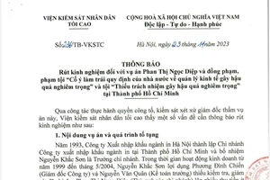 Bị rút kinh nghiệm vì bản án tuyên sai tên tội danh 