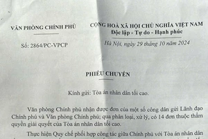 Văn bản chuyển đơn của cơ quan Trung ương của Quốc hội, Chính phủ có phải đối tượng khởi kiện?