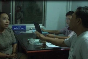 Bị can uyển tại cơ quan Công an sau khi bị bắt (ảnh CTV A.C)