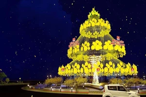 Ngập tràn sắc xuân trên đảo nhân tạo ở miền Tây