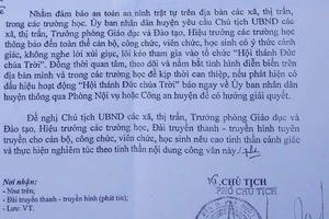  Phú Quốc có văn bản cảnh báo về Hội Thánh Đức Chúa Trời