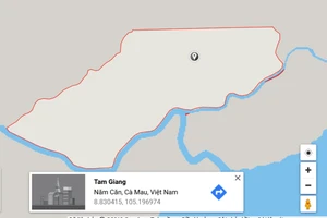 Địa bàn xã Tam Giang, huyện Năm Căn (tỉnh Cà Mau) - nơi cư ngụ của người đàn ông nghi chết bất thường 