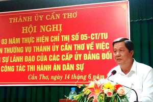 ông Phạm Văn Hiểu, Phó Bí thư thường trực Thành ủy, yêu cầu các cấp ủy đảng, chính quyền, mặt trận và các đoàn thể phải xem công tác THADS là nhiệm vụ của cả hệ thống chính trị - ảnh CẨM GIANG
