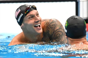 Caeleb Dressel với năm HCV và năm kỷ lục, trong đó có hai nội dung đồng đội. Ảnh: AFP