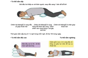 Tư thế nằm đúng cách cũng là một bài tập giúp người tự điều trị COVID-19 tại nhà có thể sử dụng. Ảnh: ĐẶNG LÊ