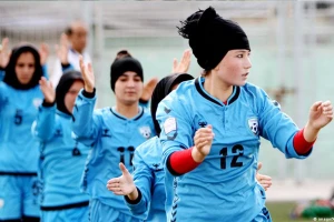 Các nữ tuyển thủ Afghanistan đã tan giấc mơ dự giải châu Á. Ảnh: GETTY IMAGES 