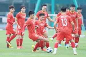 Thầy trò HLV Park Hang-seo chỉ có tập chay đá nội bộ rồi dự những trận vòng loại cuối World Cup 2022. Ảnh: VFF 