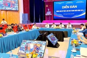 Diễn đàn chính sách về việc làm cho thanh niên. Ảnh: PV/Vietnam+