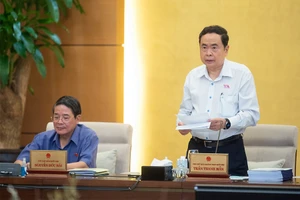 Phó Chủ tịch thường trực Quốc hội Trần Thanh Mẫn điều hành nội dung phiên họp. Ảnh: PHẠM THẮNG