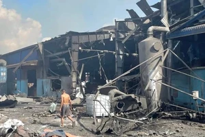 Hiện trường vụ nổ lò hơi làm sáu người tử vong. Ảnh: VH