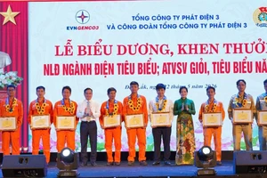 EVNGENCO3: Vinh danh người lao động ngành điện tiêu biểu và an toàn vệ sinh viên giỏi