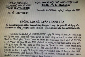 Nhiều sai phạm tại Công ty Địa ốc Sài Gòn