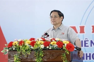 Thủ tướng Phạm Minh Chính phát biểu. (Ảnh: Dương Giang/TTXVN)