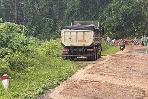 Bình Thuận: Sạt lở nghiêm trọng trên đèo Đa Mi
