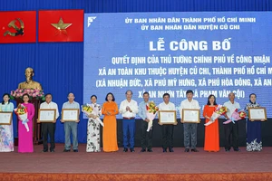 Thủ tướng Chính phủ công nhận 6 xã An toàn khu thuộc huyện Củ Chi