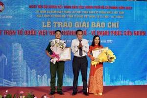 Trao giải báo chí “MTTQ Việt Nam TP - Vì hạnh phúc của nhân dân” lần 2