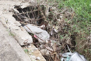 Những chiếc hố 'tử thần' thường trực ở khu đô thị Đại học Quốc gia TP.HCM