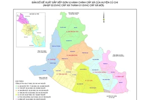 Huyện Củ Chi dự kiến có 7 xã mới, 1 xã giữ lại tên Củ Chi 