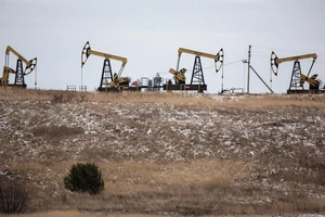 Kích bơm dầu tại TP Sokolovka, Nga. ẢNH: BLOOMBERG